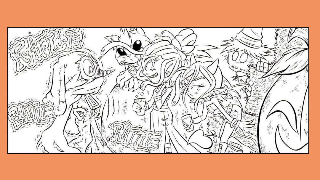 Qwibble – Halloween Coloring Page