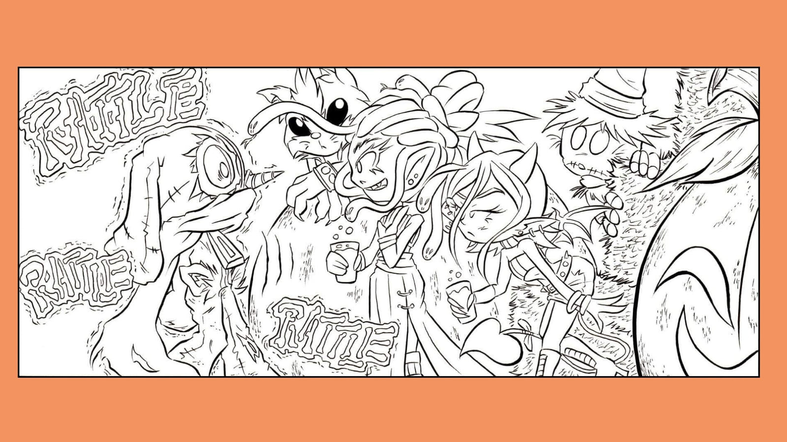 Qwibble – Halloween Coloring Page