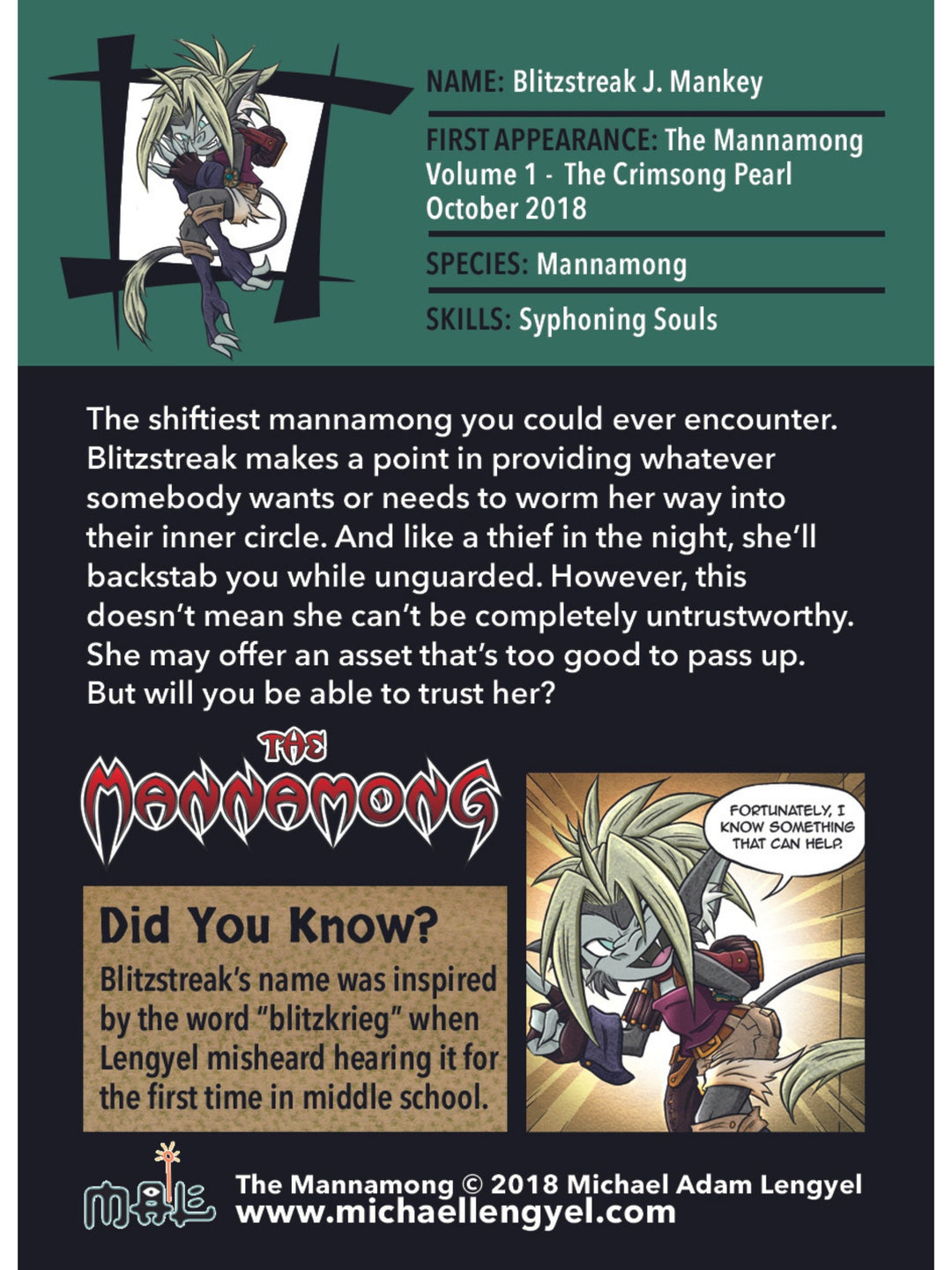 The Mannamong Series 1 Collectible Cards