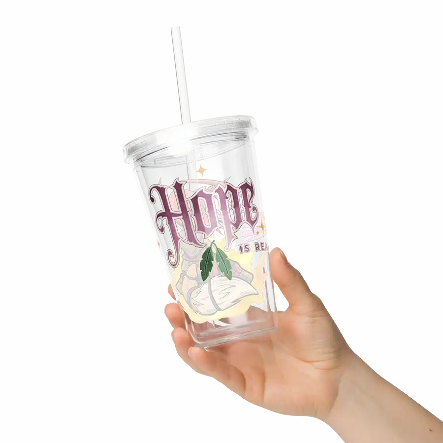 Paniña Hope is Real Clear Plastic Tumbler