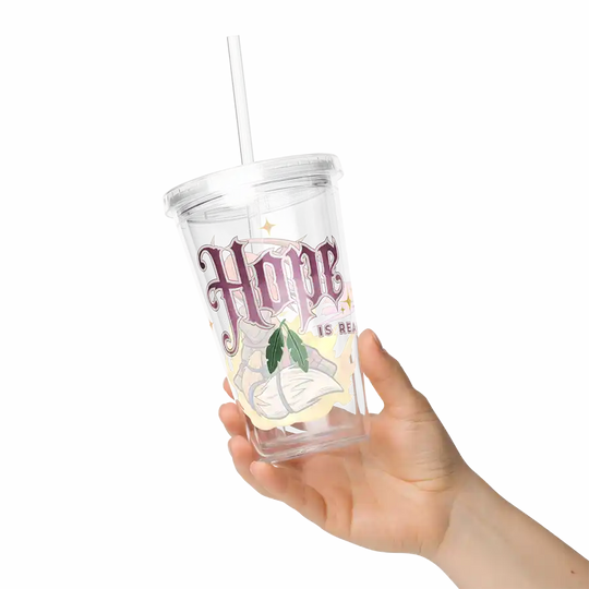 Paniña Hope is Real Clear Plastic Tumbler