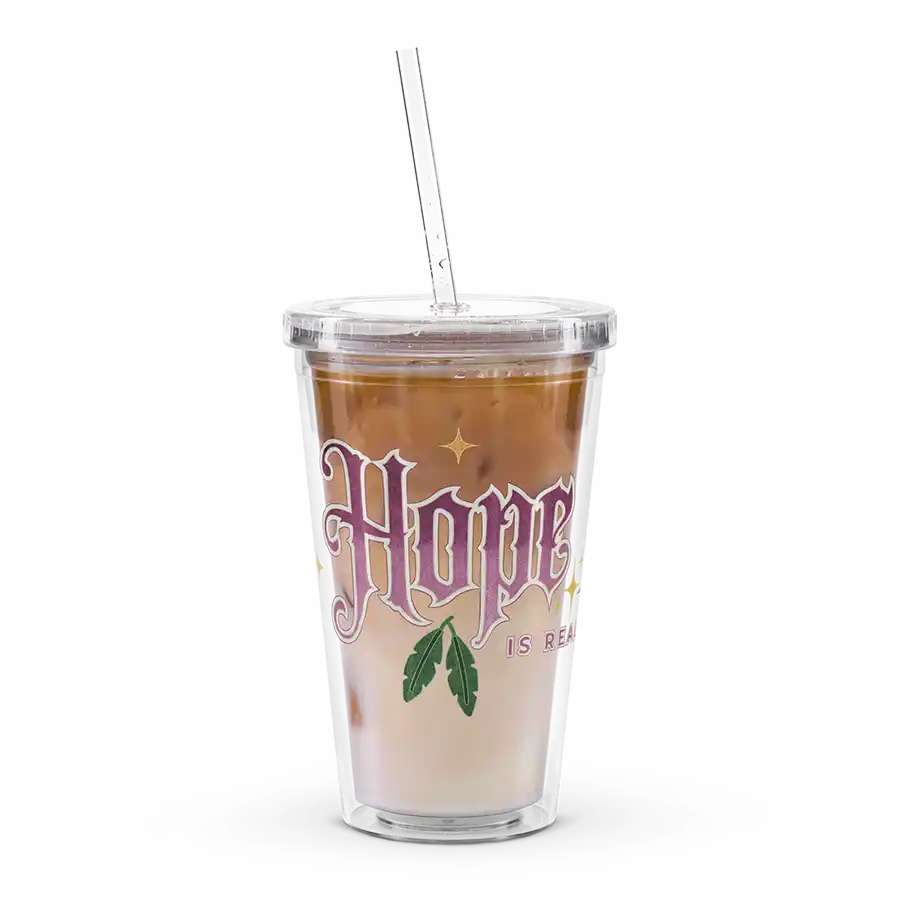 Paniña Hope is Real Clear Plastic Tumbler