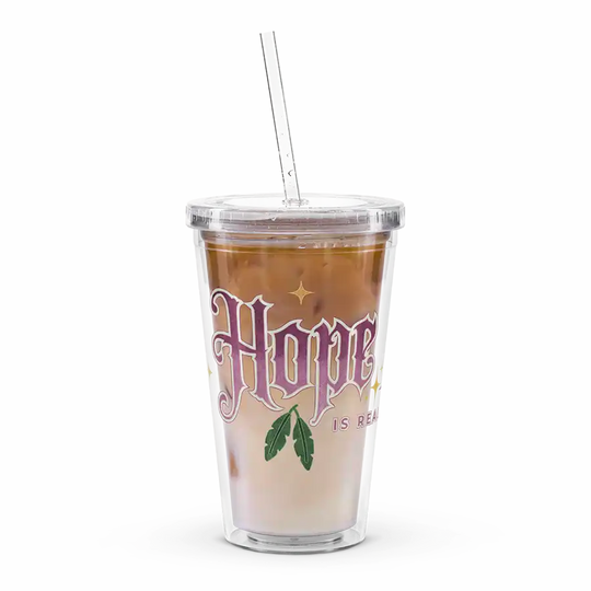Paniña Hope is Real Clear Plastic Tumbler