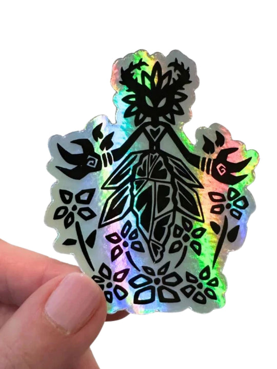 Mother Nature Die-Cut Holographic Sticker
